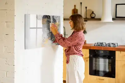 Pizarra magnética de pared con rotulador de mármol