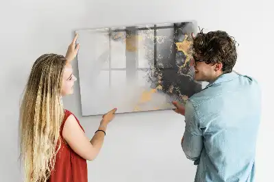 Pizarra magnética de pared con rotulador de mármol