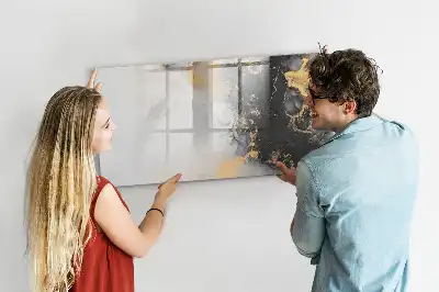 Pizarra magnética de pared con rotulador de mármol