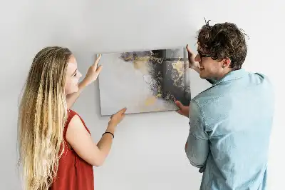 Pizarra magnética de pared con rotulador de mármol