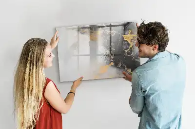 Pizarra magnética de pared con rotulador de mármol