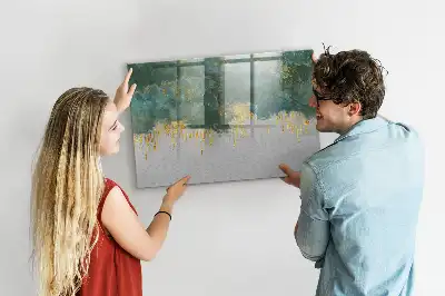 Pizarra borrable de cristal con imanes con patrón decorativo