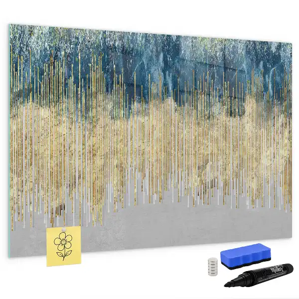 Pizarra magnética de pared con diseño de patrón decorativo y rotulador incluido