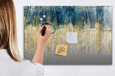Pizarra magnética de pared con diseño de patrón decorativo y rotulador incluido