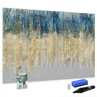 Pizarra magnética de pared con diseño de patrón decorativo y rotulador incluido