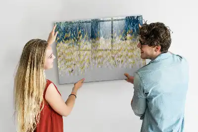 Pizarra magnética de pared con diseño de patrón decorativo y rotulador incluido