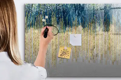 Pizarra magnética de pared con diseño de patrón decorativo y rotulador incluido