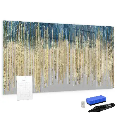 Pizarra magnética de pared con diseño de patrón decorativo y rotulador incluido