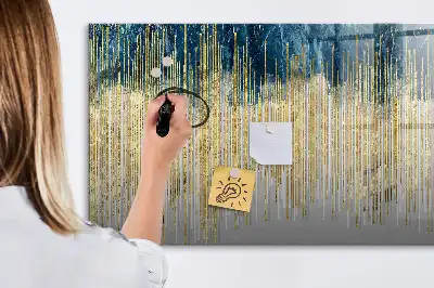 Pizarra magnética de pared con diseño de patrón decorativo y rotulador incluido