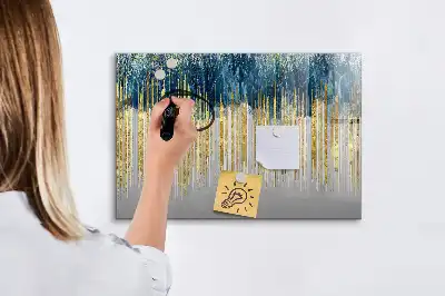 Pizarra magnética de pared con diseño de patrón decorativo y rotulador incluido
