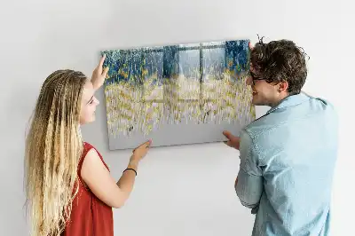 Pizarra magnética de pared con diseño de patrón decorativo y rotulador incluido
