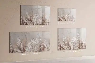 Pizarra magnética de pared con rotulador diseño de hojas exóticas