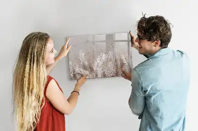 Pizarra magnética de pared con rotulador diseño de hojas exóticas