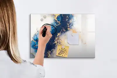 Pizarra borrable de cristal con imanes diseño con patrón de mármol