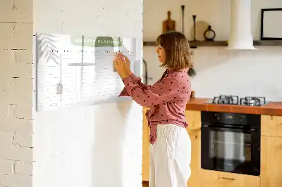Pizarra magnética de pared con rotulador y planificador semanal
