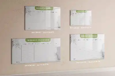 Pizarra magnética de pared con rotulador y planificador semanal