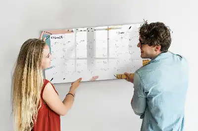 Pizarra magnética de pared con rotulador organizador de negocios