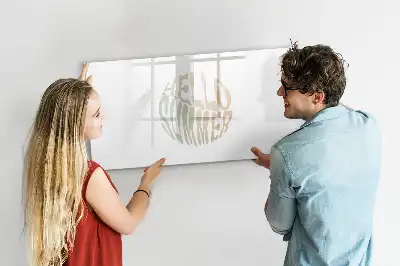 Pizarra de cristal borrable con imanes diseño hola verano