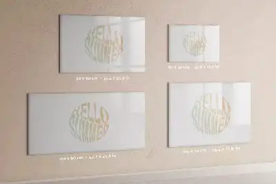 Pizarra de cristal borrable con imanes diseño hola verano