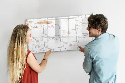 Pizarra magnética de pared con rotulador y planificador semanal