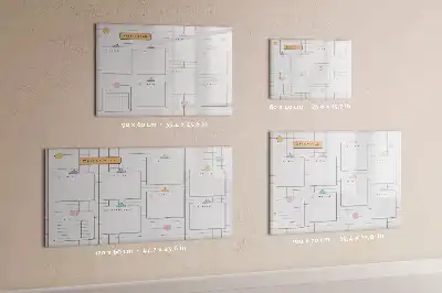 Pizarra magnética de pared con rotulador y planificador semanal