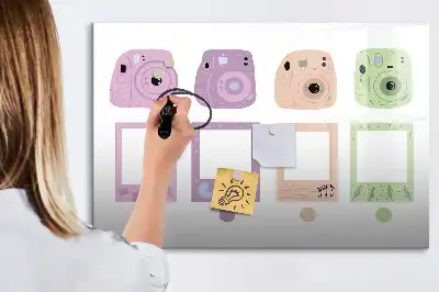 Pizarra magnética de pared con rotulador incluido