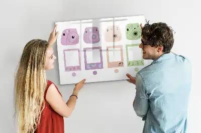 Pizarra magnética de pared con rotulador incluido