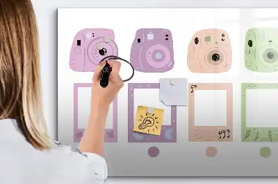 Pizarra magnética de pared con rotulador incluido
