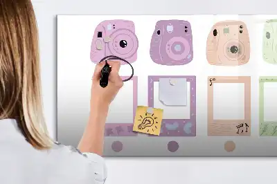 Pizarra magnética de pared con rotulador incluido