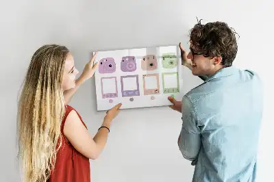 Pizarra magnética de pared con rotulador incluido