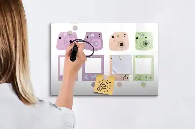 Pizarra magnética de pared con rotulador incluido
