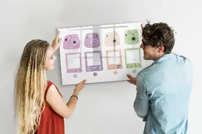 Pizarra magnética de pared con rotulador incluido