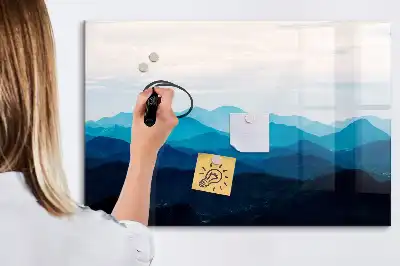 Pizarra de cristal magnética borrable diseño estilo agua en acuarela
