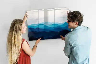 Pizarra de cristal magnética borrable diseño estilo agua en acuarela
