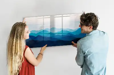 Pizarra de cristal magnética borrable diseño estilo agua en acuarela