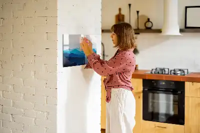 Pizarra de cristal magnética borrable diseño estilo agua en acuarela
