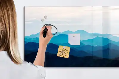 Pizarra de cristal magnética borrable diseño estilo agua en acuarela