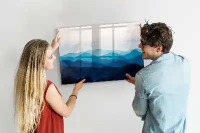 Pizarra de cristal magnética borrable diseño estilo agua en acuarela