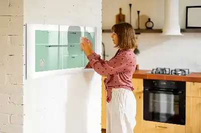 Pizarra de cristal magnética borrable organizador de escritorio