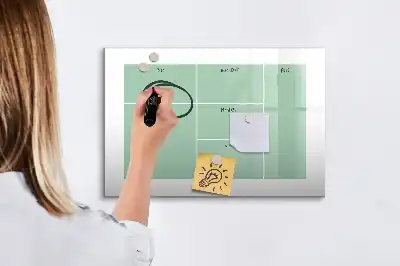 Pizarra de cristal magnética borrable organizador de escritorio