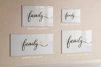 Pizarra magnética de pared diseño con texto familia y rotulador incluido