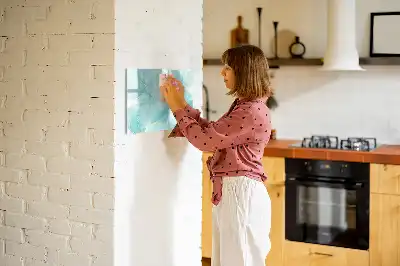 Pizarra magnética de pared con rotulador diseño de abstracción de mármol