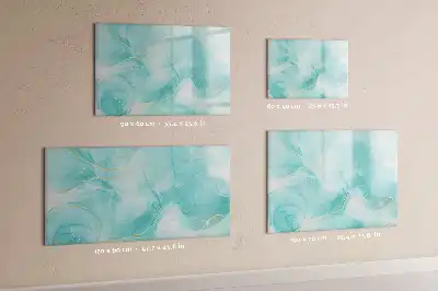 Pizarra magnética de pared con rotulador diseño de abstracción de mármol