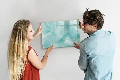 Pizarra magnética de pared con rotulador diseño de abstracción de mármol