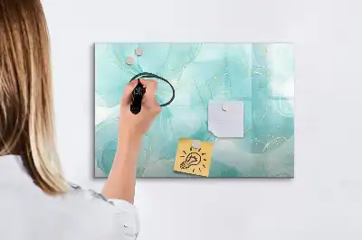 Pizarra magnética de pared con rotulador diseño de abstracción de mármol