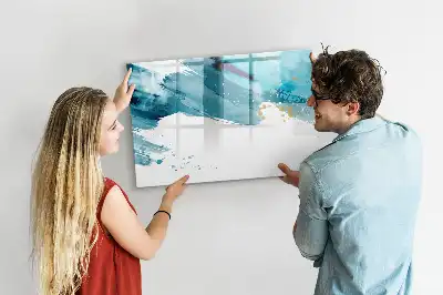 Pizarra de cristal borrable con imanes modelo Pincelada