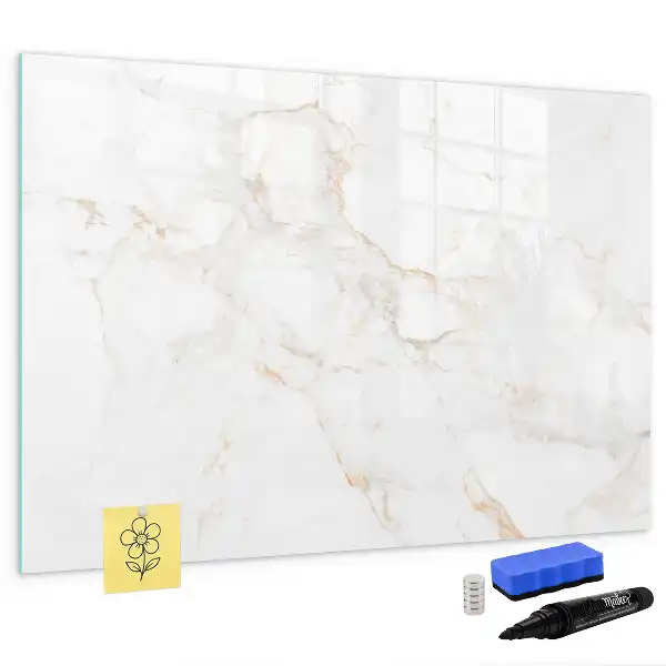 Pizarra magnética de pared con rotulador diseño mármol elegante