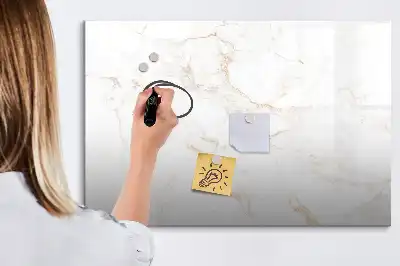 Pizarra magnética de pared con rotulador diseño mármol elegante