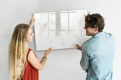 Pizarra magnética de pared con rotulador diseño mármol elegante
