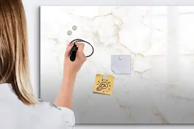 Pizarra magnética de pared con rotulador diseño mármol elegante